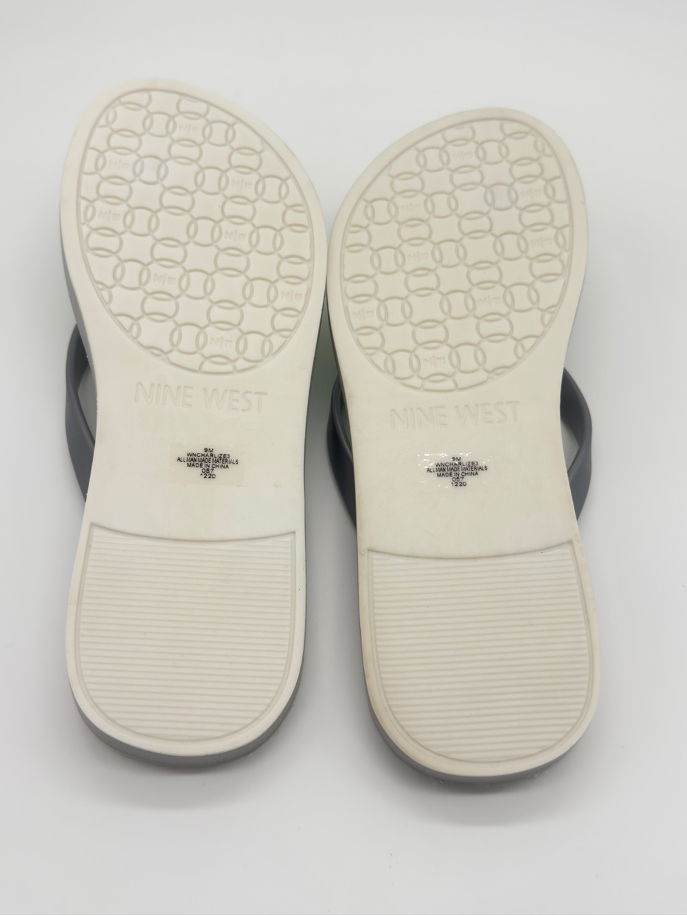 Nine West Iridescent Multicolor Croc-Texture Flip Flop Sandals with Black Straps - Picture 5 of 7